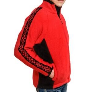 NORSKWEAR 100% Wool Full Zip Cardigan Sweater Jacket Vintage Unisex Size Small